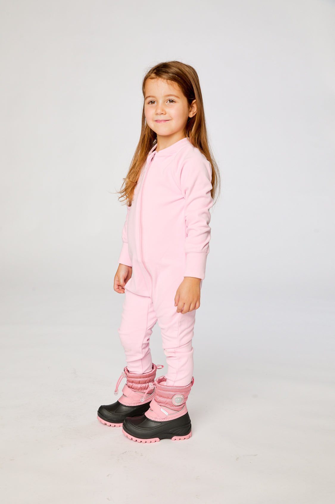 One Piece Thermal Underwear Pale Pink-2