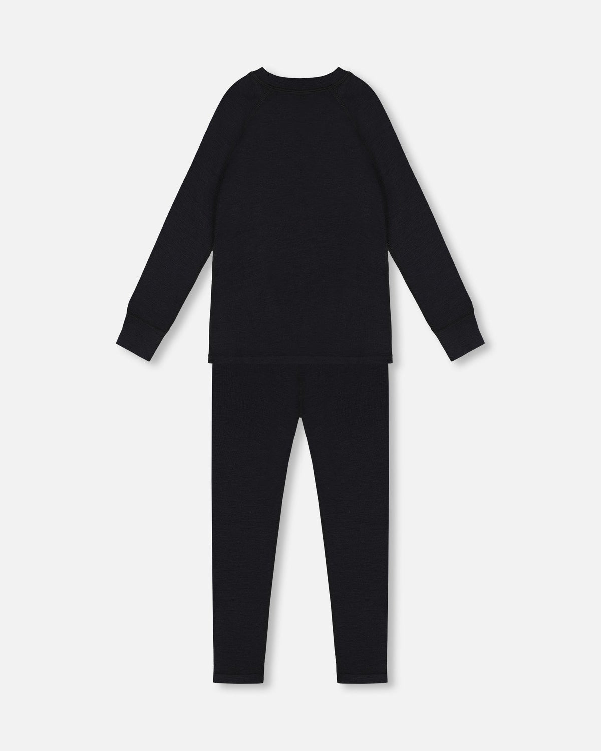 Two Piece Thermal Underwear Merino Blend Black-1