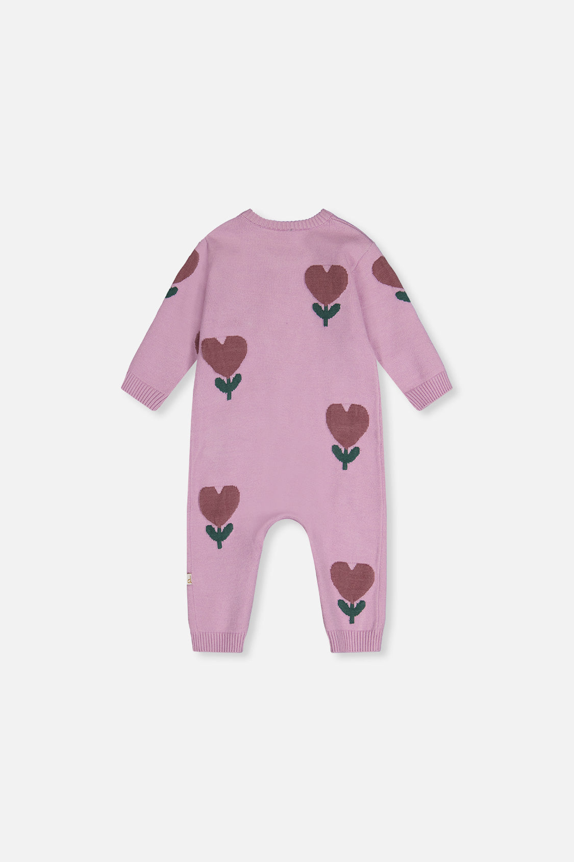 Knitted Intarsia Romper Lilac-2