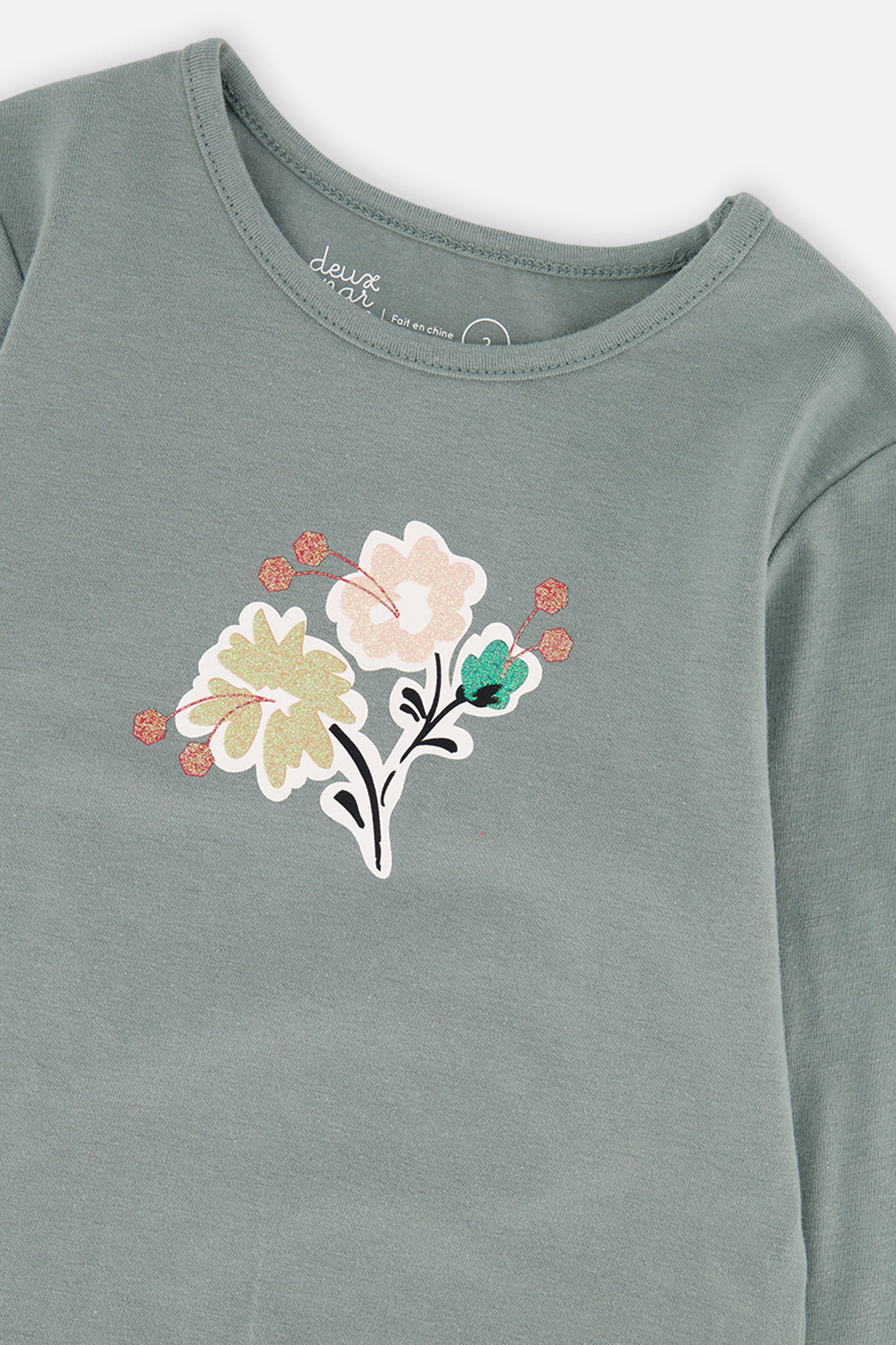 Organic Cotton Long Sleeve T-Shirt Sage Green-4
