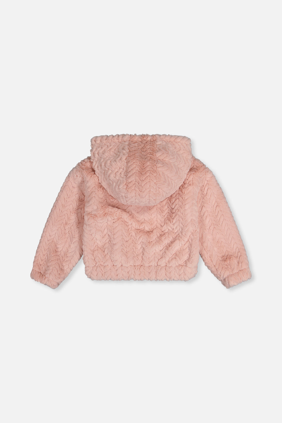 Deux par Deux Faux Fur Hooded Cardigan Pink