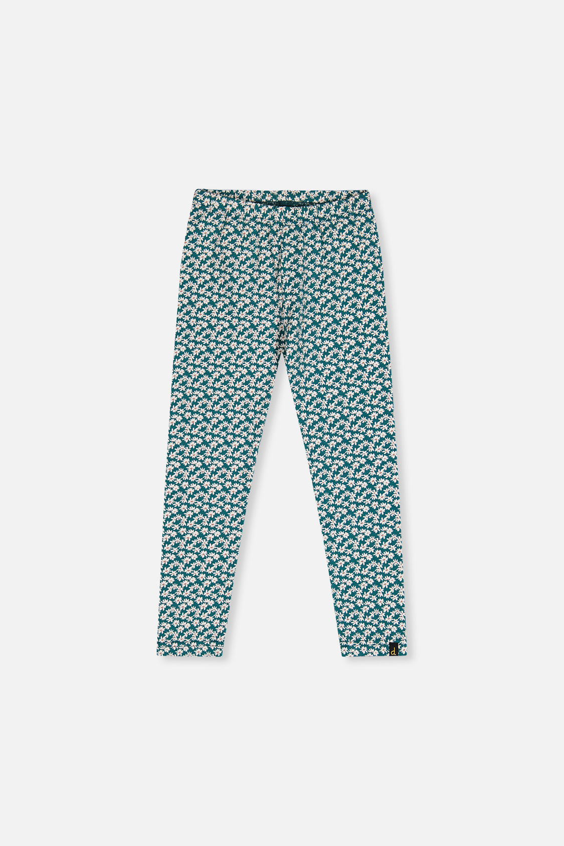 Organic Cotton Leggings Green Daisy Print-0