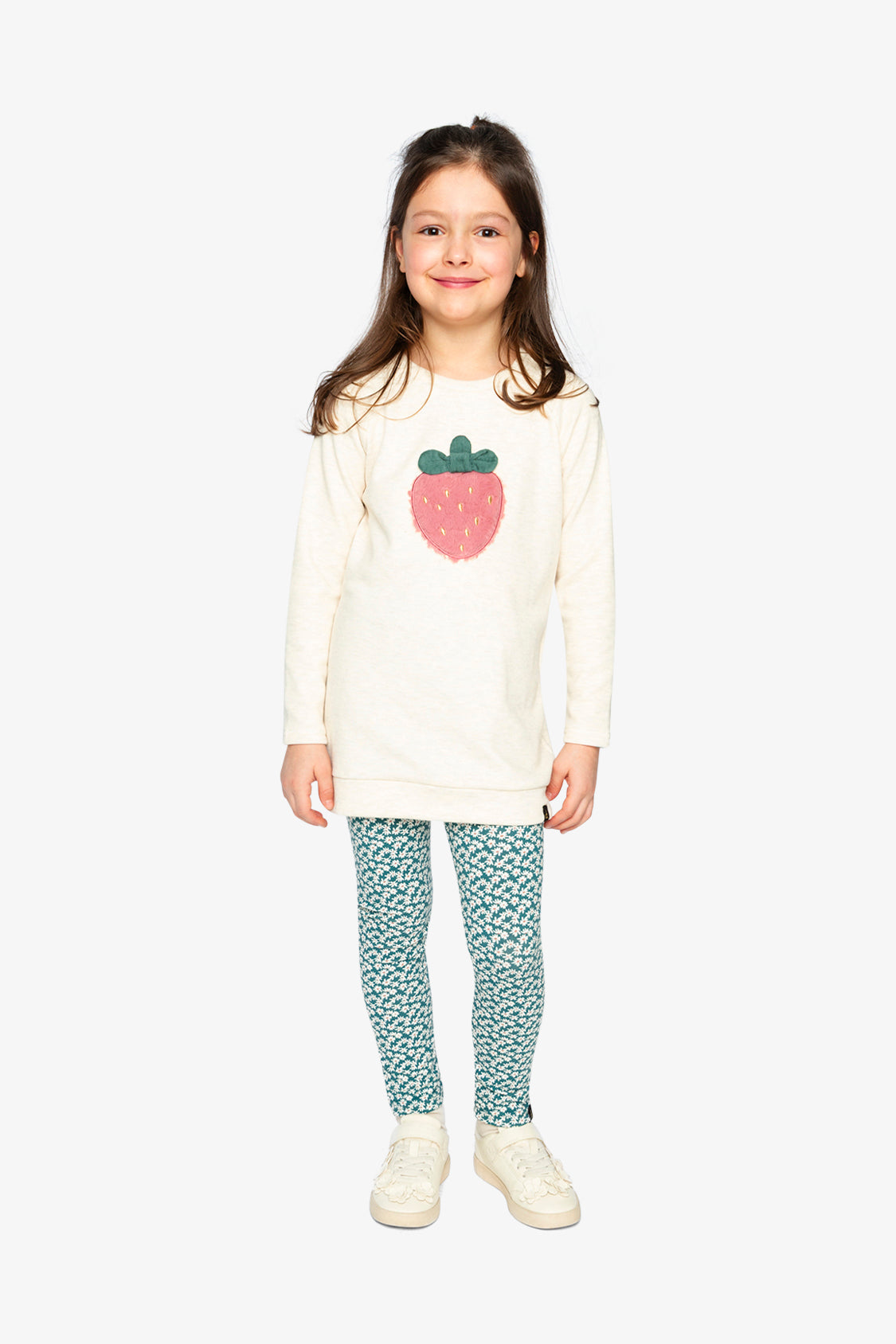 Organic Cotton Leggings Green Daisy Print-4