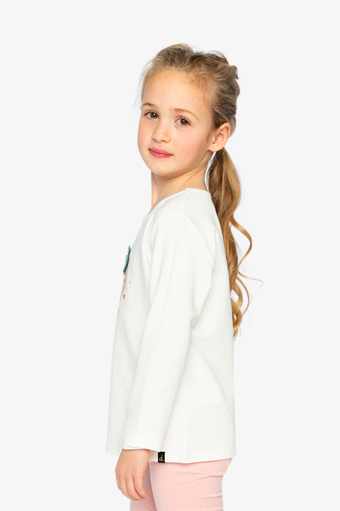 Long Sleeve Organic Cotton Strawberry T-Shirt Off White-2