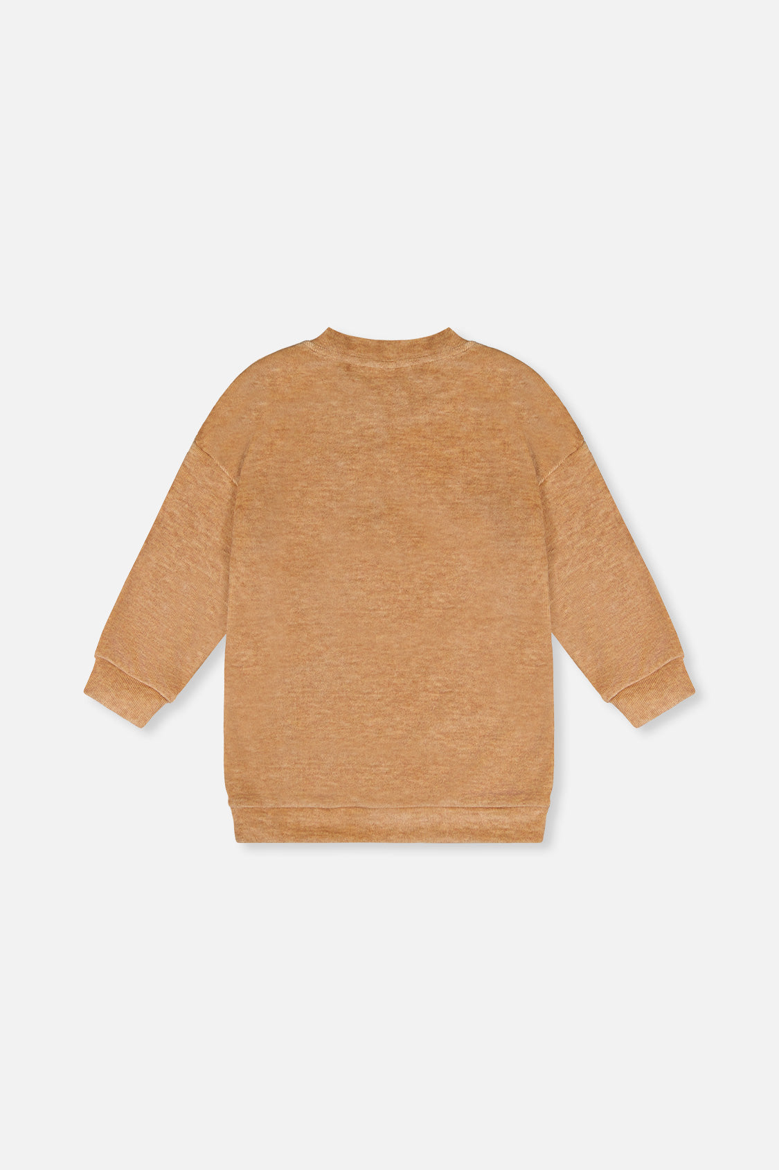 Deux par Deux brown velour poodle tunic for girls, back view