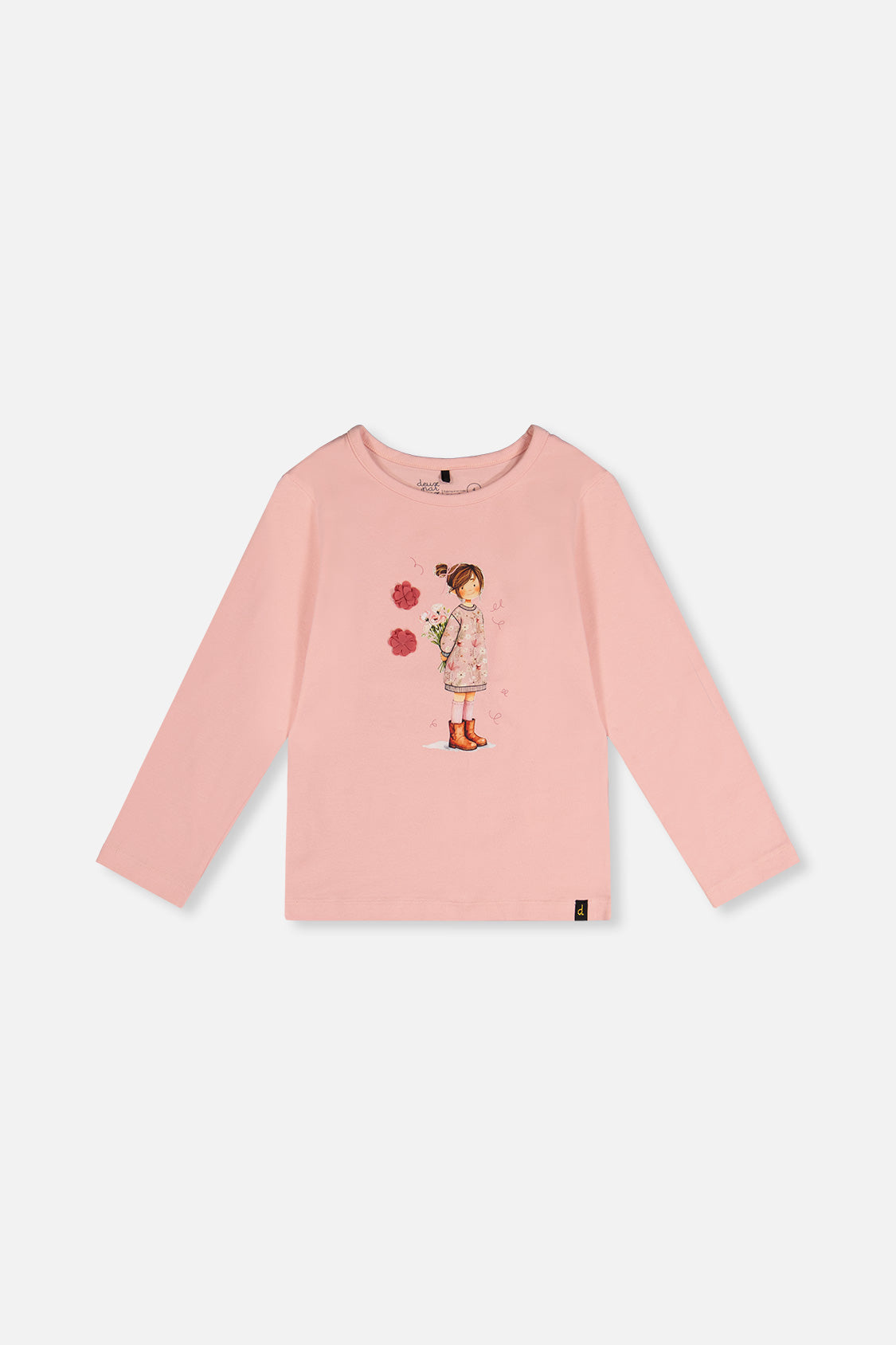 Organic Cotton Jersey T-Shirt Pale Dusty Pink-0