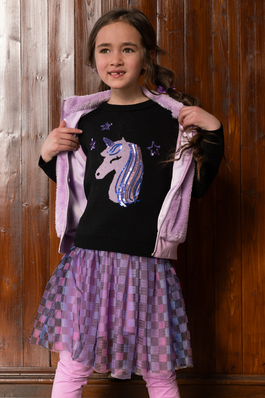 Organic Cotton Jersey T-Shirt Black And Mauve-2