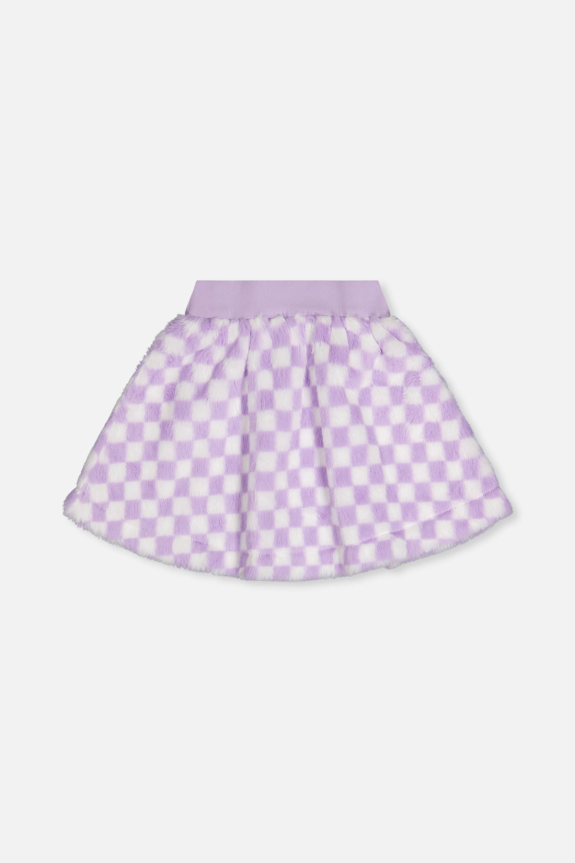 Deux par Deux Faux Fur Skirt Lilac And White Tiles product image P2