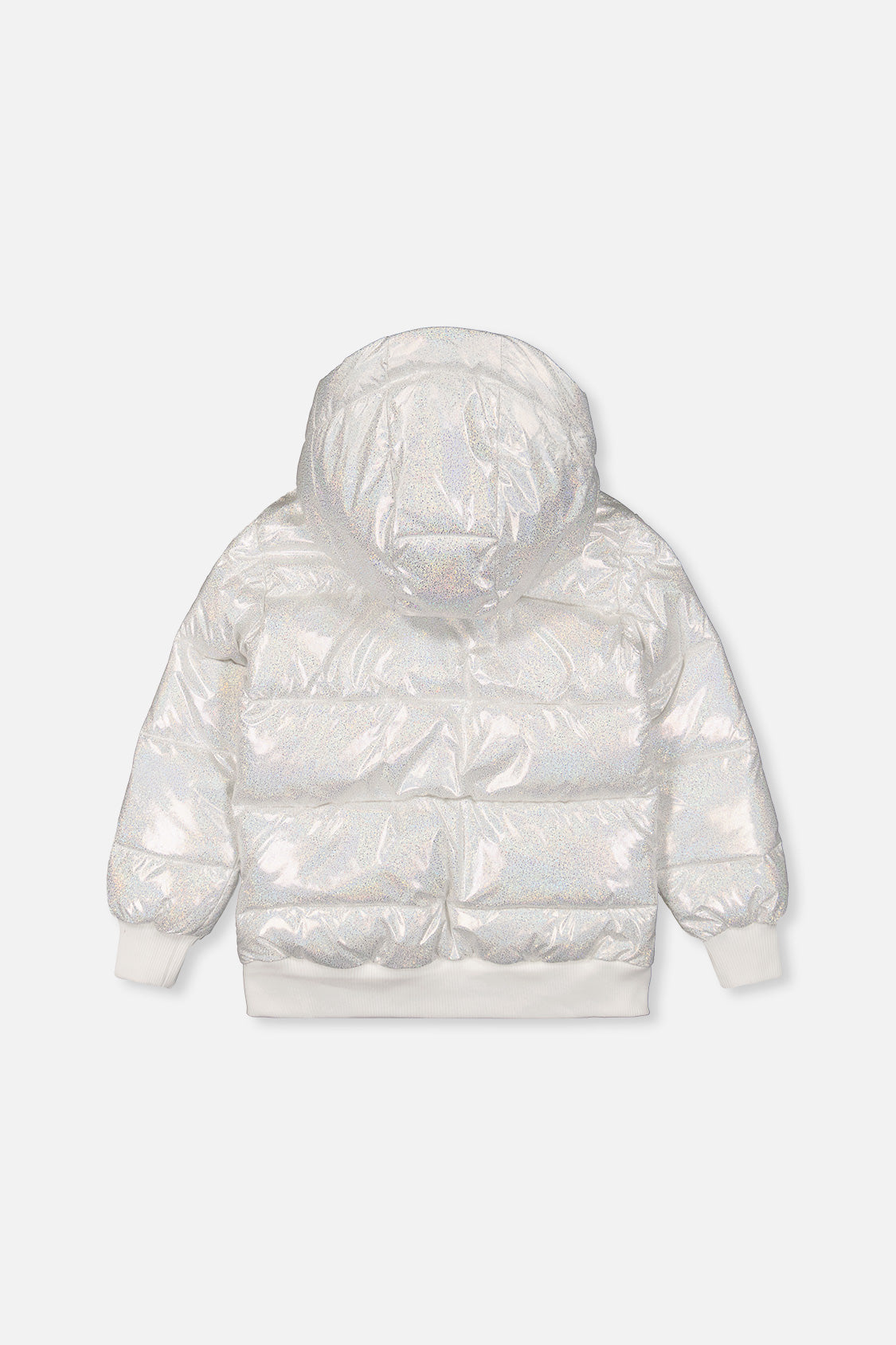 Winter Puffy Jacket White Glitter-1