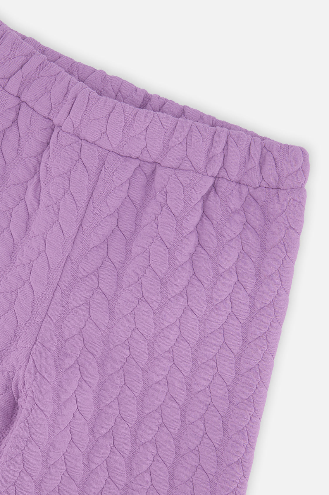 Deux par Deux Wide Leg Jacquard Pants Purple