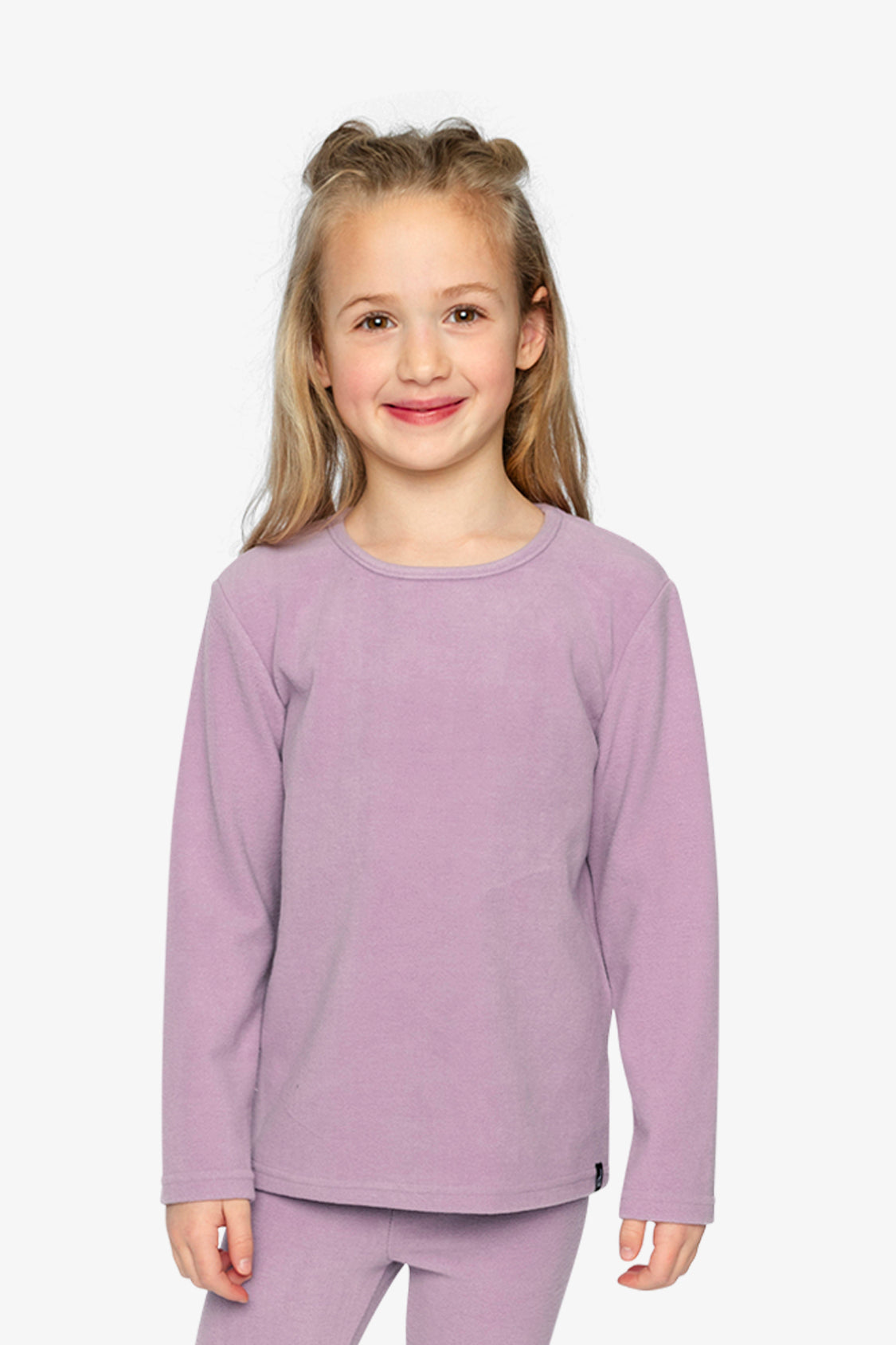 Brushed Rib Crew Neck Top Violet-1