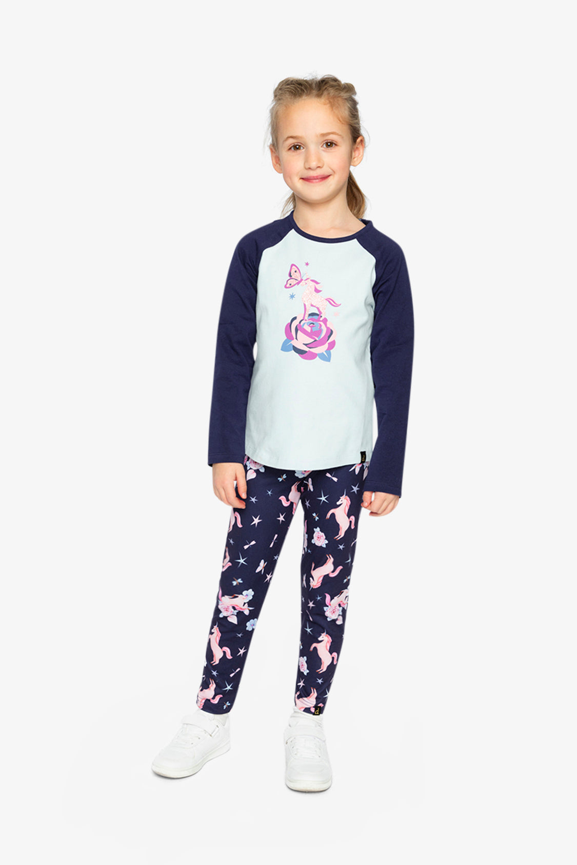 Printed Leggings Navy Unicorn Print-4