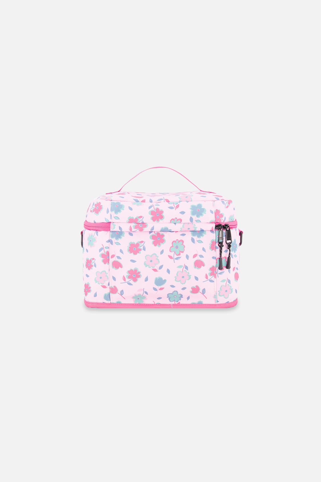 Lunch Box Pink Printed Flowers-1