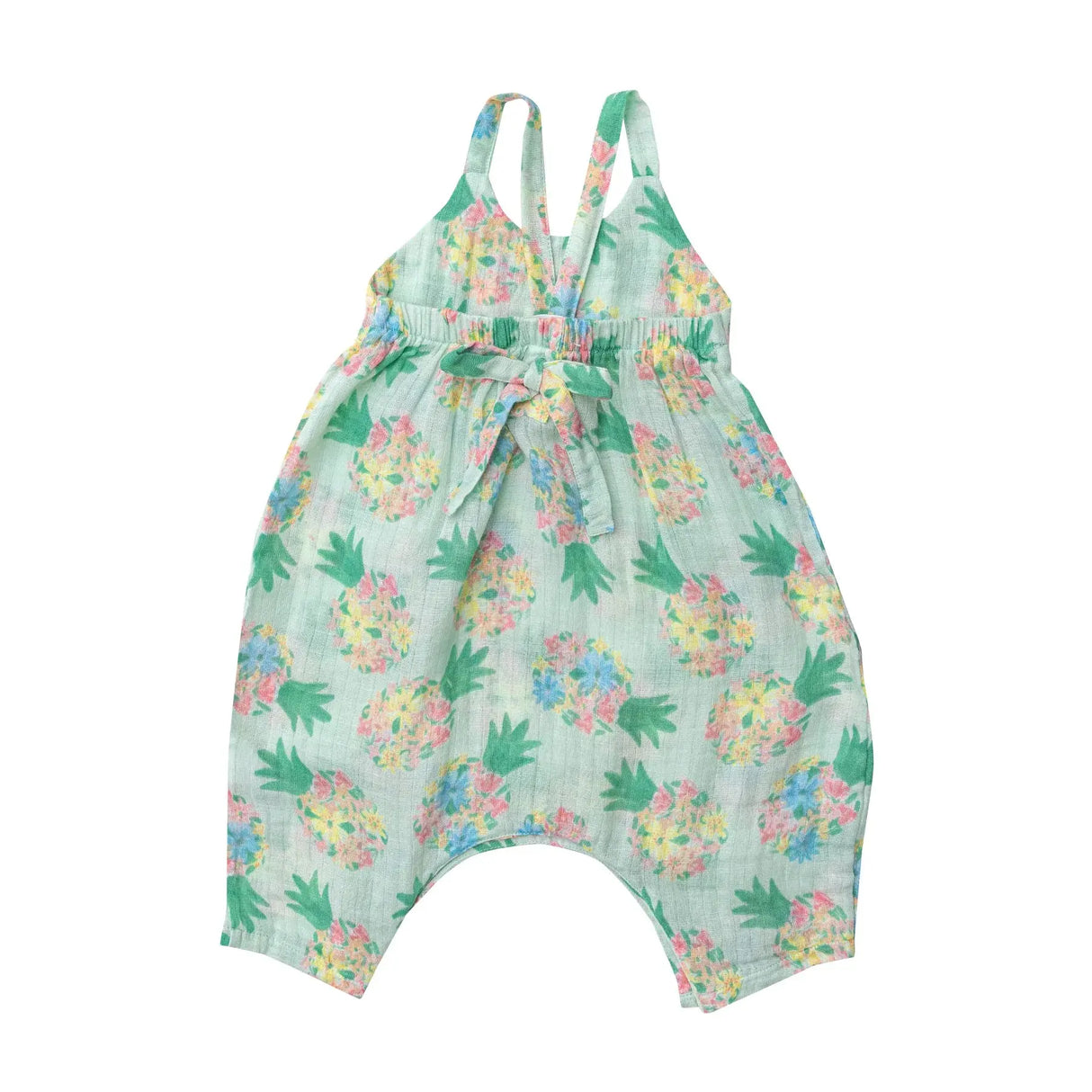 Tie Back Romper Pink - Pretty Pineapples | Angel Dear - Angel Dear