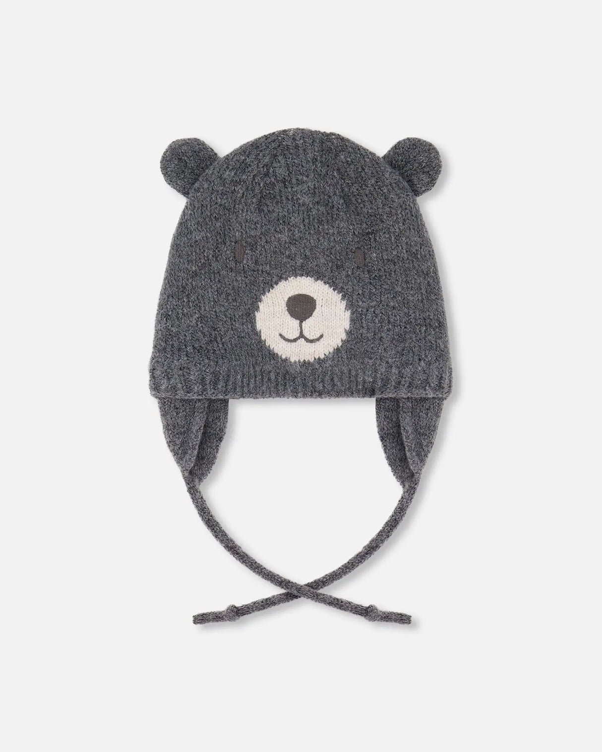 Lined Knit Hat With Ears Gray | Deux par Deux | Jenni Kidz