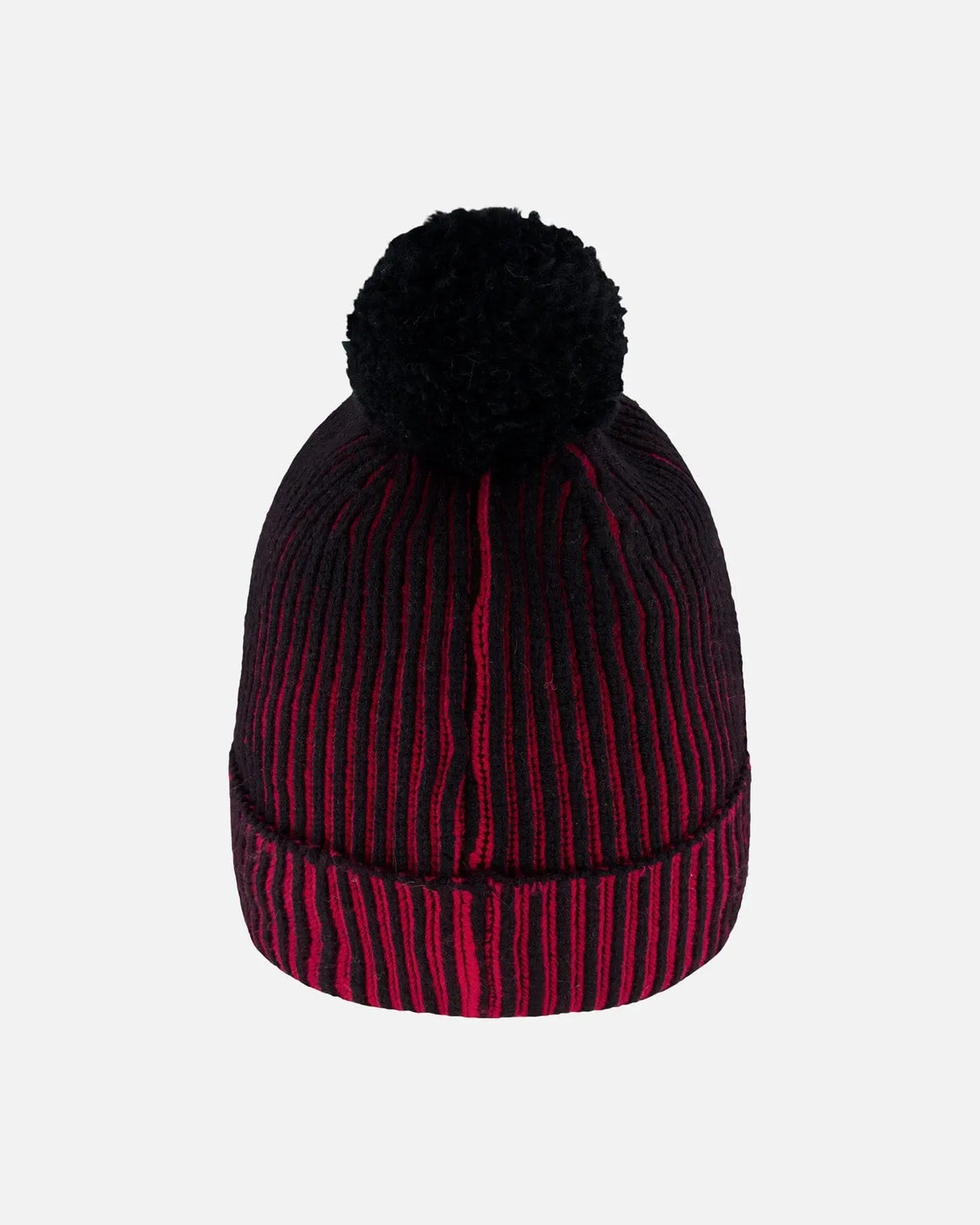 Lined Knit Pompom Hat Red And Black | Deux par Deux | Jenni Kidz