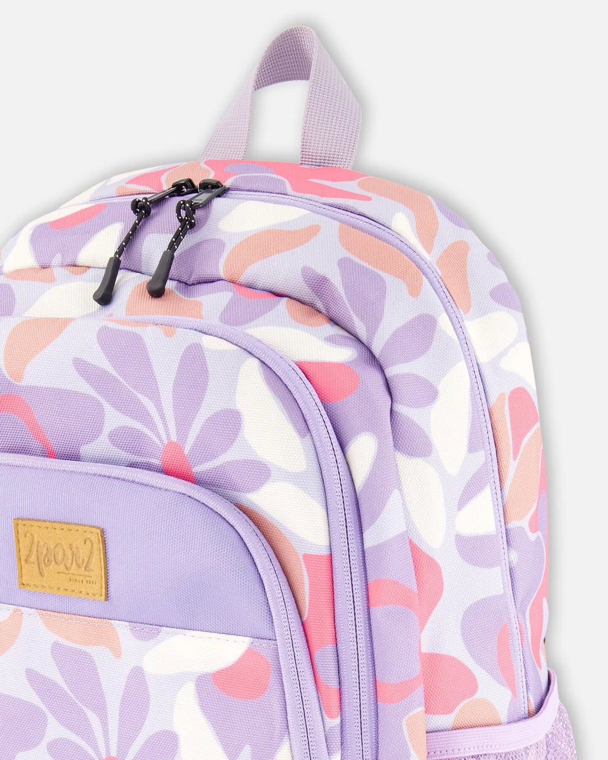 Little Kids Backpack Lilac Retro Flower Print | Deux par Deux | Jenni Kidz
