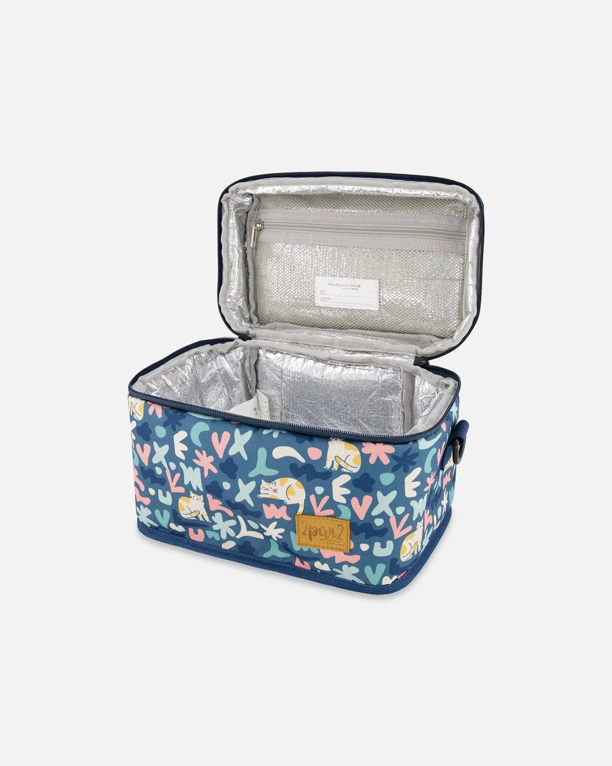 Lunch Box Green Cat Print | Deux par Deux | Jenni Kidz