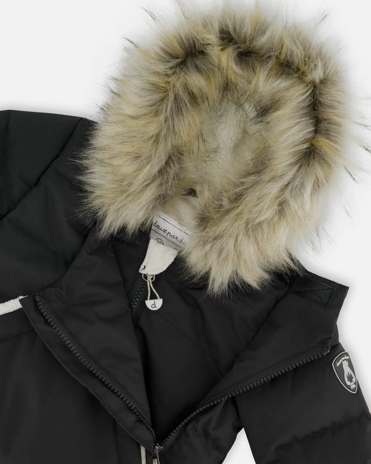 One-Piece Baby Snug Snowsuit Designed For Car Seat Black | Deux par Deux | Jenni Kidz