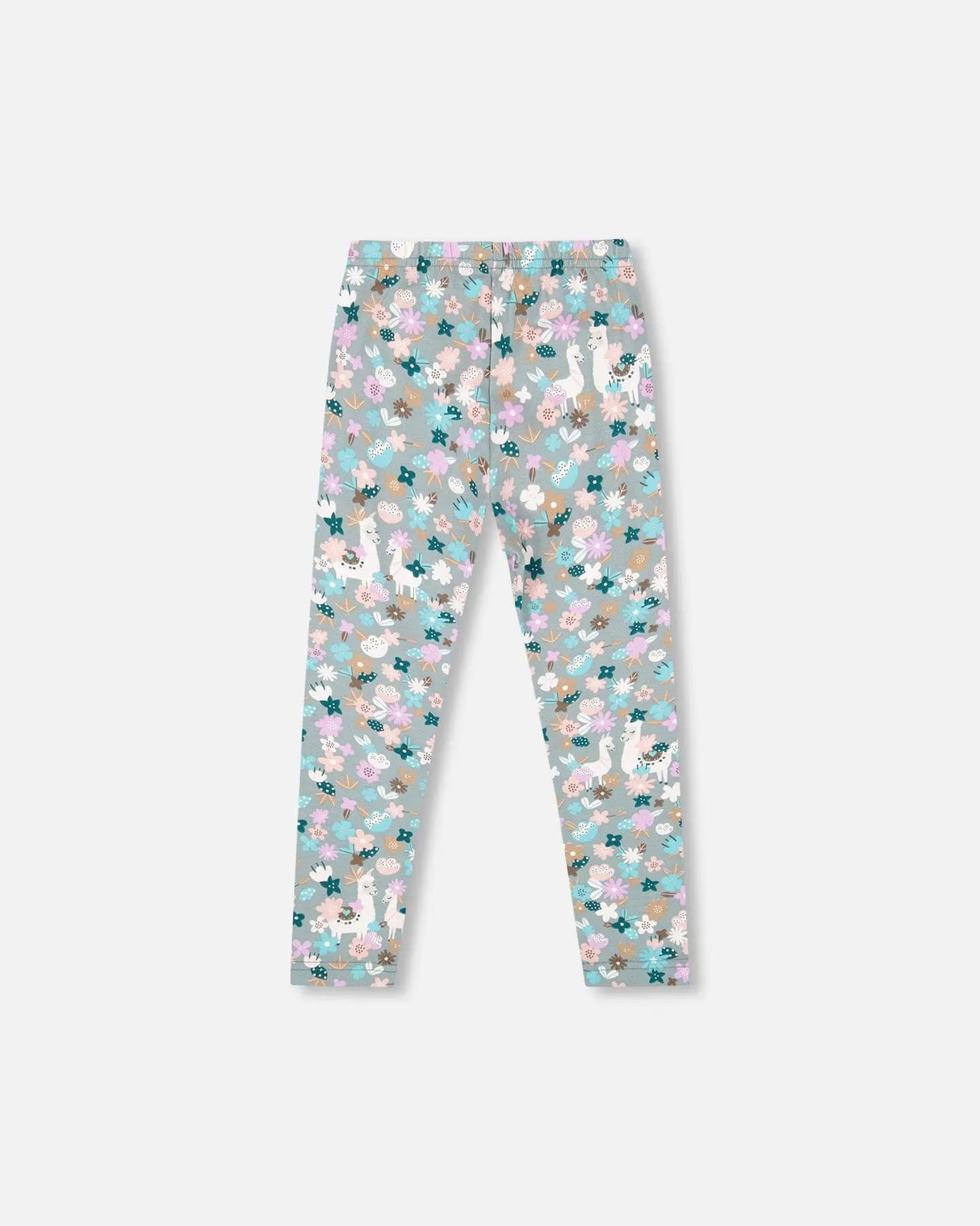 Organic Cotton Leggings Blue Llama Print | Deux par Deux | Jenni Kidz