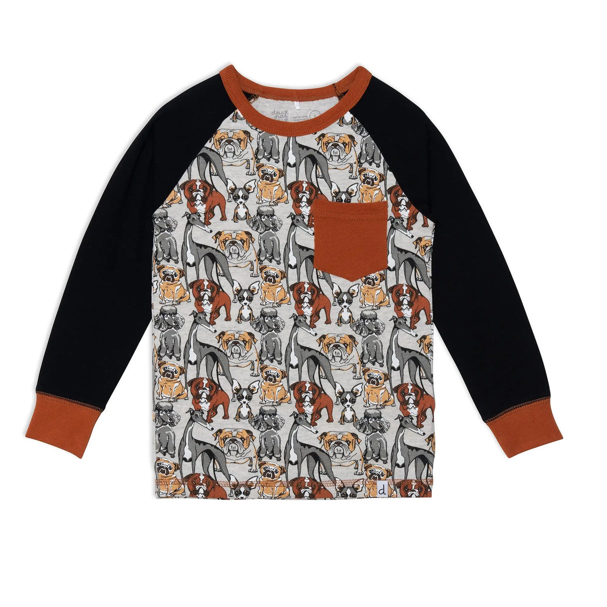 Organic Cotton Two Piece Pajama Set With Dog Print | DEUX PAR DEUX | DEUX PAR DEUX | Jenni Kidz