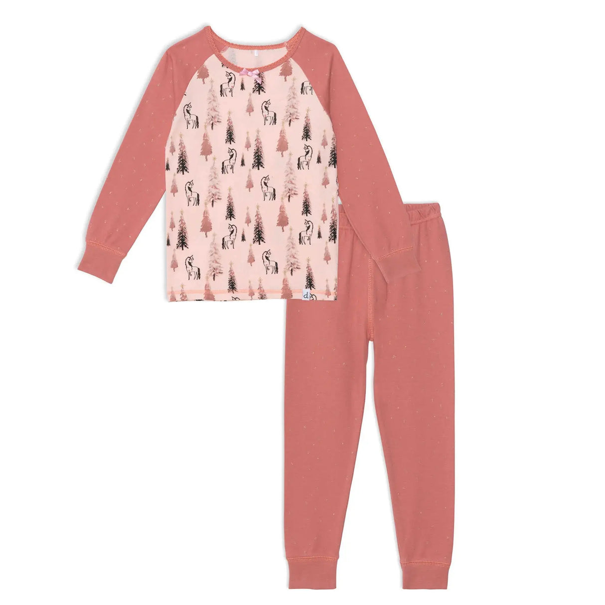 Organic Cotton Two Piece Unicorn Printed Pajama Set | DEUX PAR DEUX | DEUX PAR DEUX | Jenni Kidz