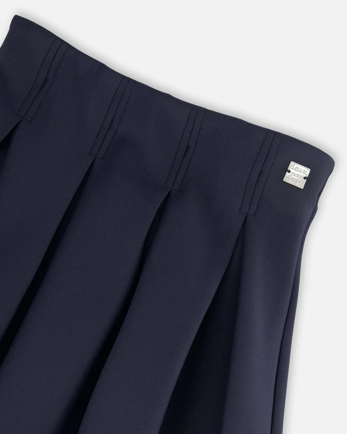 Pleated Milano Skirt Navy Blue | Deux par Deux | Jenni Kidz