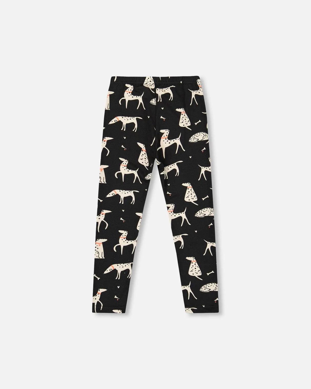 Printed Jersey Leggings Black With Dalmatians | Deux par Deux | Jenni Kidz