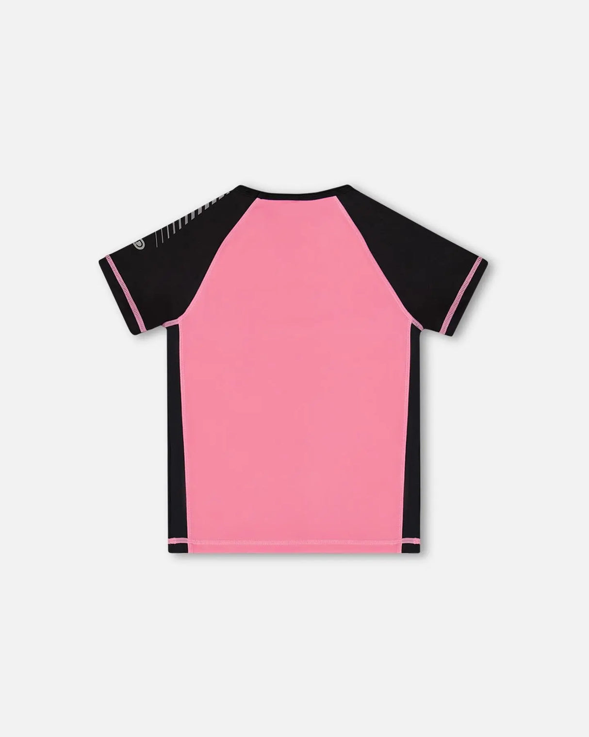 Printed Short Sleeve Athletic Top Pink With Butterflies | Deux par Deux | Jenni Kidz