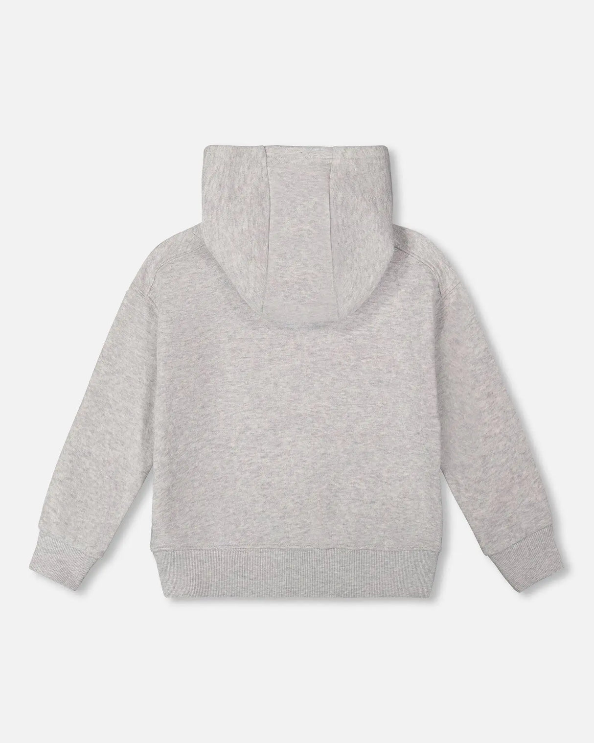 Pullover Fleece Hooded Sweatshirt Light Heather Gray | Deux par Deux | Jenni Kidz