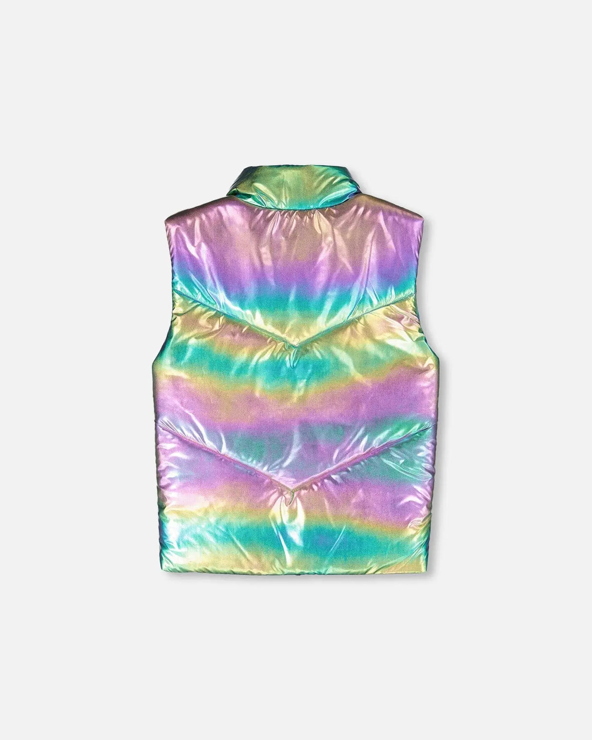 Quilted Mid-Season Sleeveless Vest Metallic Multicolor | Deux par Deux | Jenni Kidz
