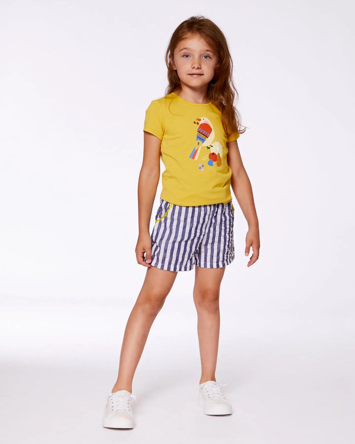 Seersucker Short Navy Blue And White | Deux par Deux | Jenni Kidz