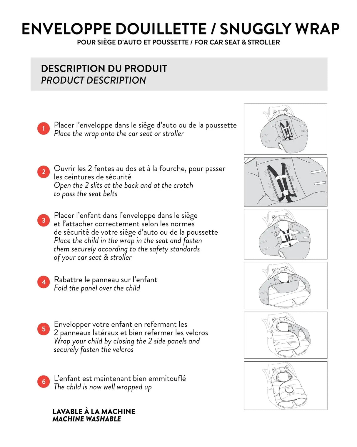 Snugly Baby Wrap Designed For Car Seat And Stroller Chanterelle | Deux par Deux | Jenni Kidz