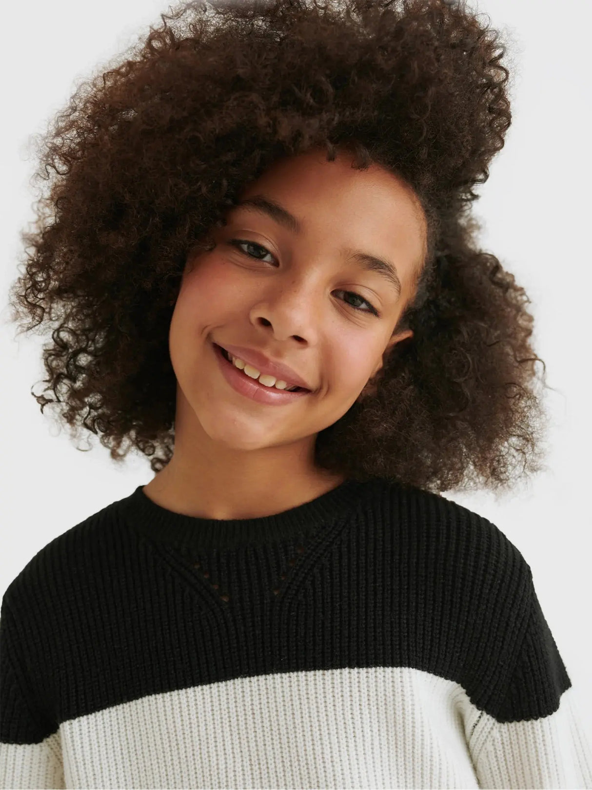 Striped Knit Girls Dress Black & White | Mayoral | Mayoral | Jenni Kidz