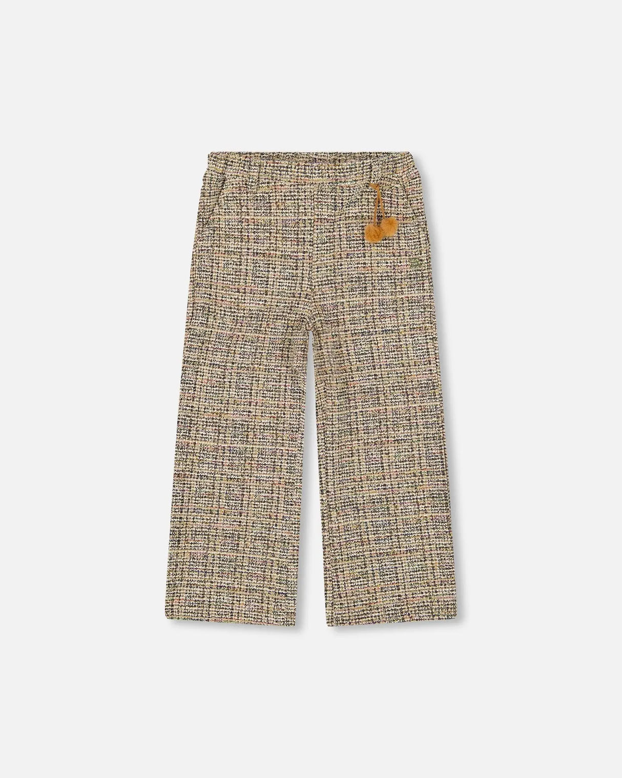 Tweed Flare Pants Beige And Black | Deux par Deux | Jenni Kidz