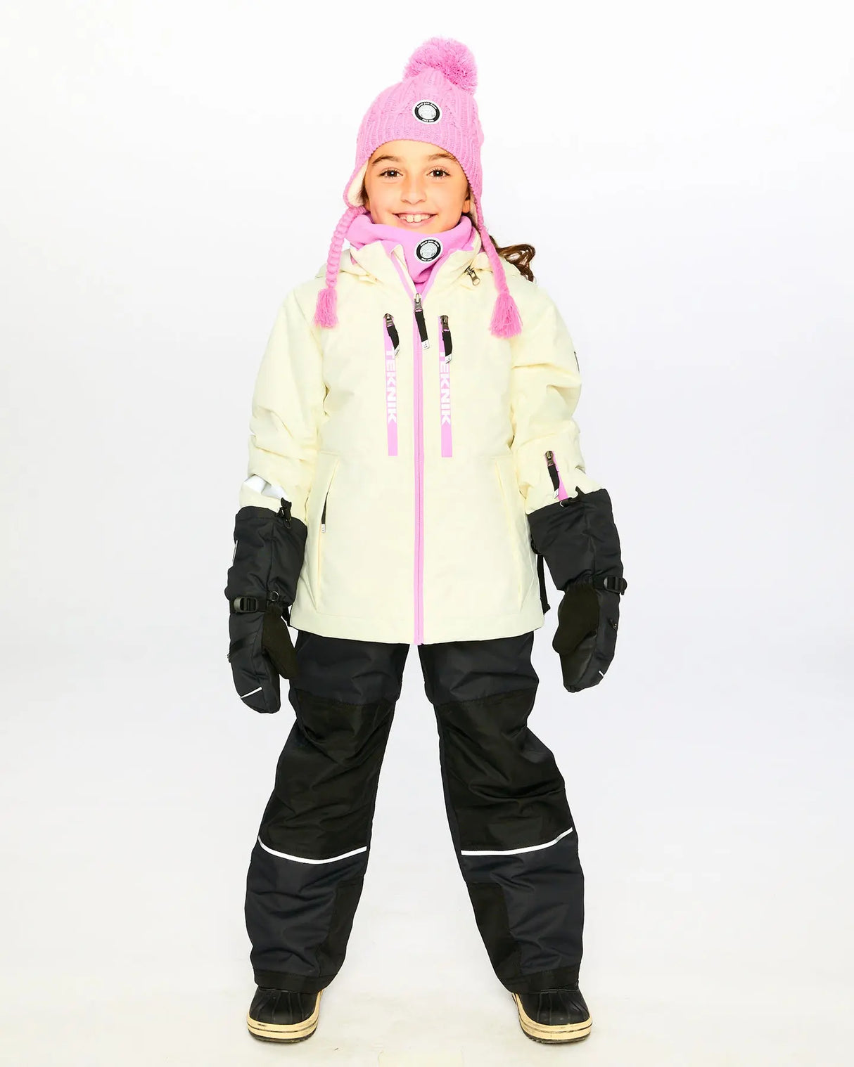 Two-Piece Play Snowsuit Off-White With Printed Pants | Deux par Deux | Jenni Kidz