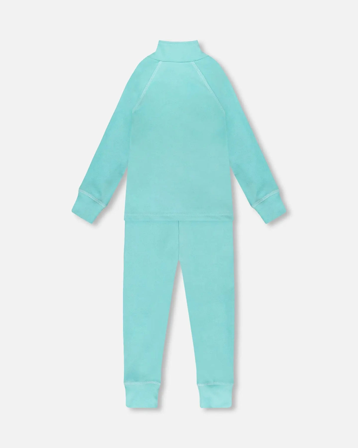 Two-Piece Thermal Underwear Set Turquoise Blue | Deux par Deux | Jenni Kidz
