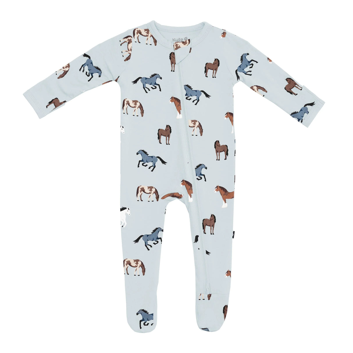 Zippered Footie in Horse | Kyte Baby