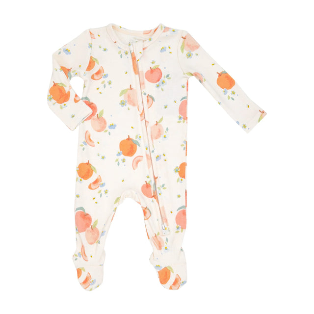 Two Way Zipper Footie - Sping Peaches | Angel Dear - Jenni Kidz