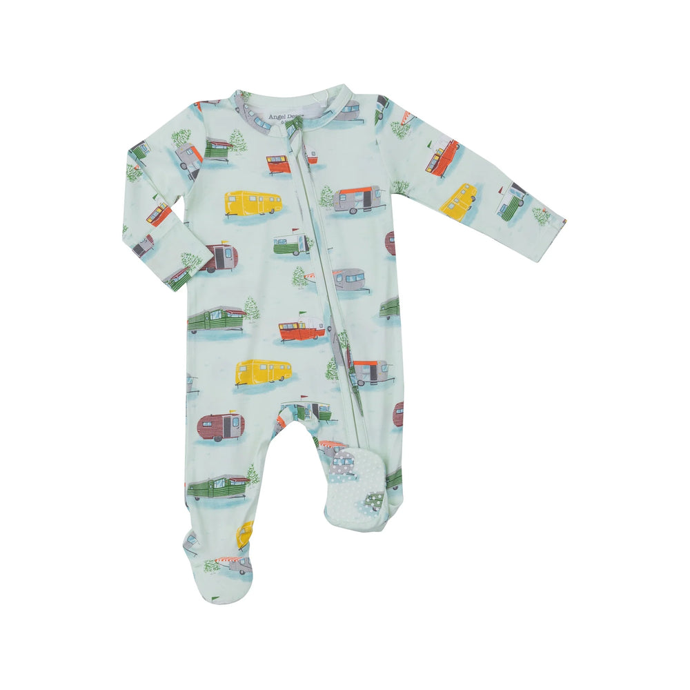 Two Way Zipper Footie - Vintage Campers | Angel Dear - Jenni Kidz