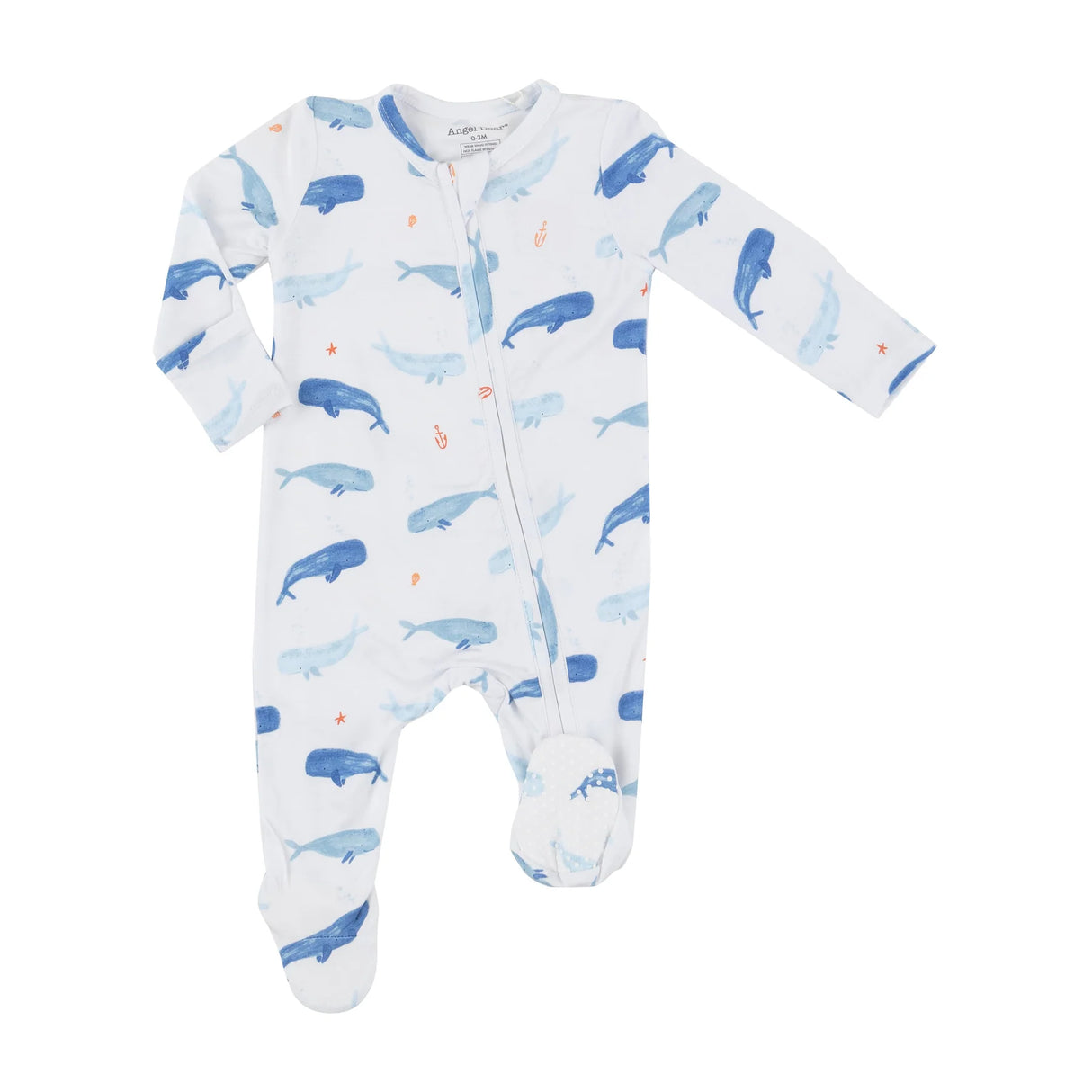 Two Way Zipper Footie - Whale Hello There | Angel Dear - Jenni Kidz