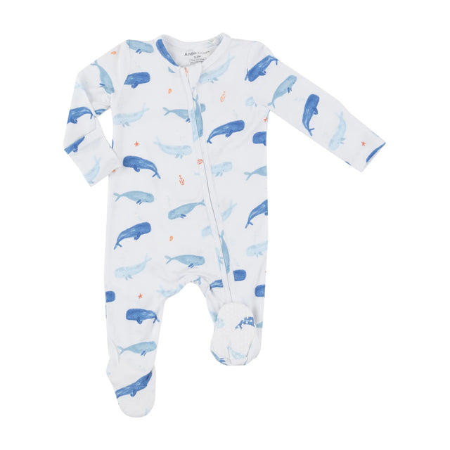 Two Way Zipper Footie - Whale Hello There | Angel Dear - Jenni Kidz