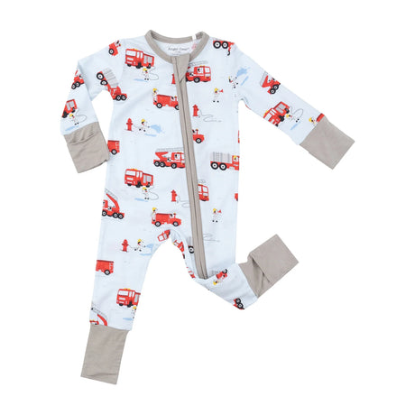 Two Way Zipper Romper - Firetruck Dalmatians | Angel Dear - Jenni Kidz