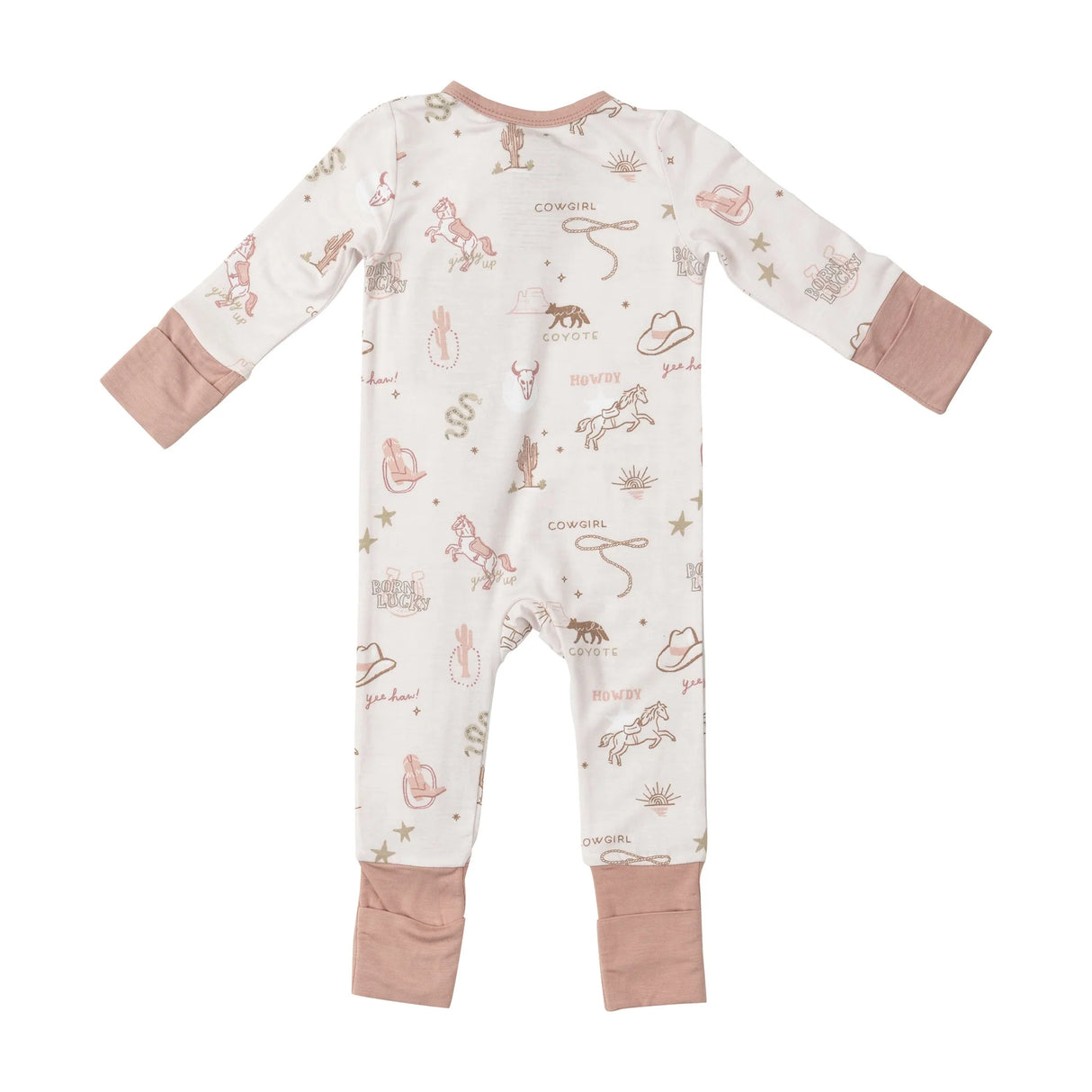 Two Way Zipper Romper - Wild West Pink | Angel Dear - Jenni Kidz