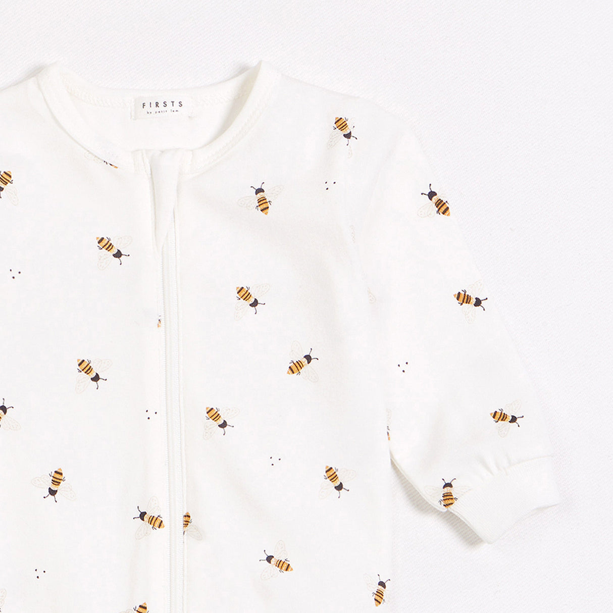 Bees Print on Off-White Sleeper | Petit Lem - Jenni Kidz