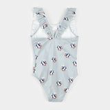 Tropical Fish Print on Blue Mist Swimsuit| Petit Lem