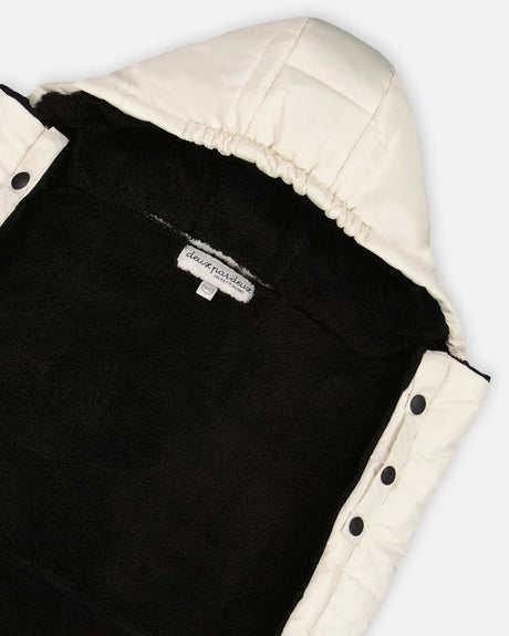 3-In-1 Multifunction Cover For Car Seat, Stroller, And Baby Carrier In Off-White | Deux par Deux | Jenni Kidz