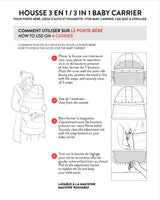 3-In-1 Multifunction Cover For Car Seat, Stroller, And Baby Carrier In Off-White | Deux par Deux | Jenni Kidz