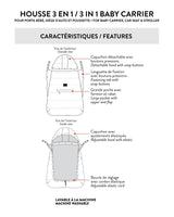 Deux par Deux Multi-Function Baby Carrier For Car Seats And Strollers Black