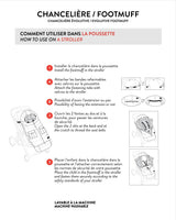 Deux par Deux Evolutive Footmuff For Car Seats And Strollers Black